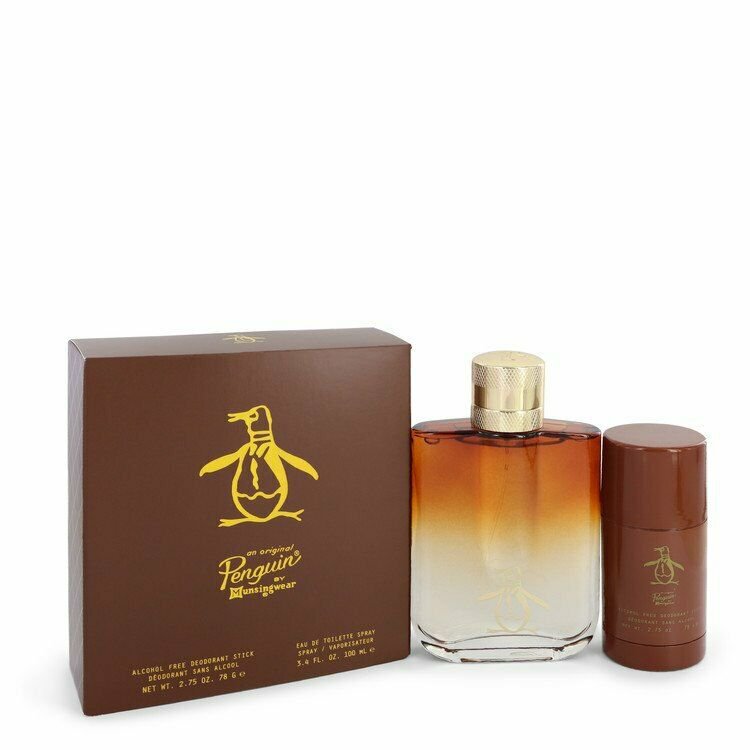 Original Penguin Gift Set By Munsingwear 3.4 oz Eau De Toilette Spray + 2.5 oz D