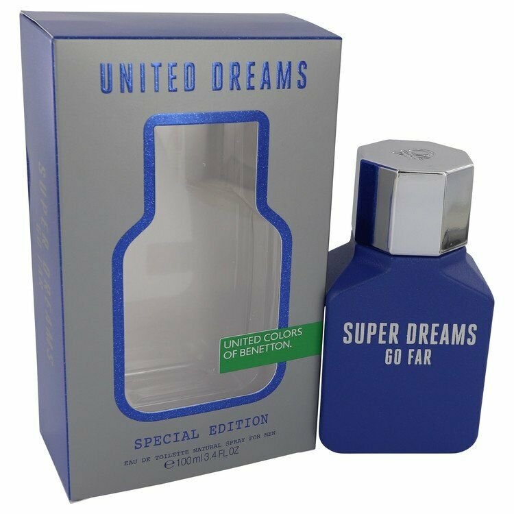 United Dreams Super Dreams Go Far Eau De Toilette Spray By Benetton 3.4 oz Eau D
