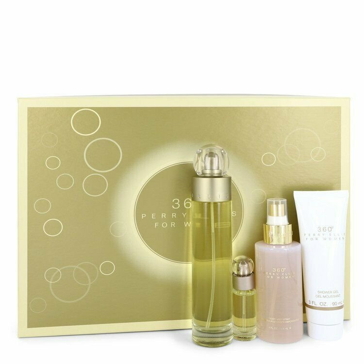 Perry Ellis 360 Gift Set By Perry Ellis 3.4 oz Eau De Toilette Spray + 4 oz Body