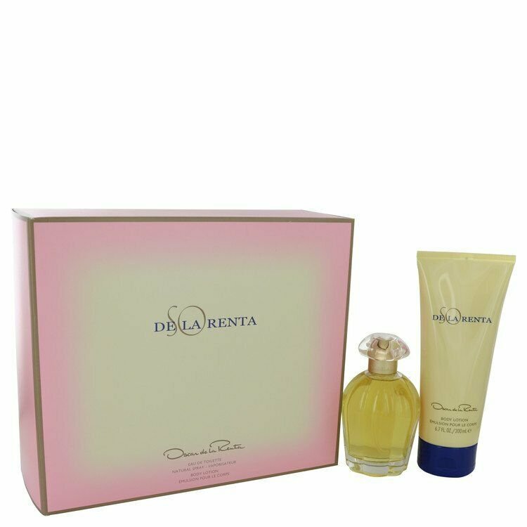 So De La Renta Gift Set By Oscar de la Renta 3.4 oz Eau De Toilette spray + 6.7