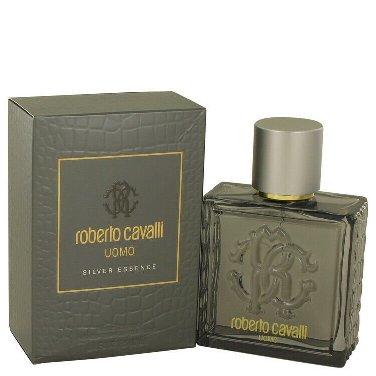 Roberto Cavalli Uomo Silver Essence Eau De Toilette Spray By Roberto Cavalli 3.4