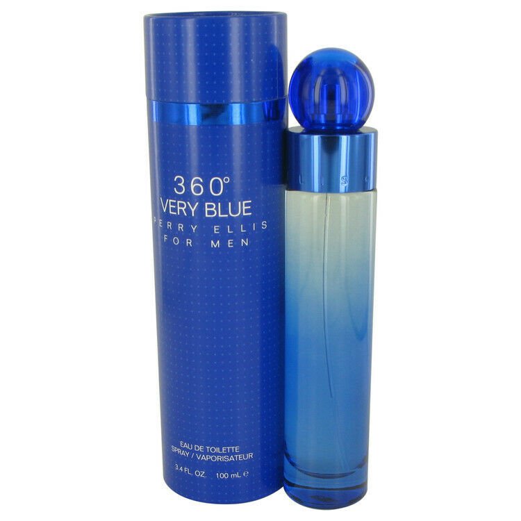 Perry Ellis 360 Very Blue Eau De Toilette Spray By Perry Ellis 3.4 oz Eau De Toi