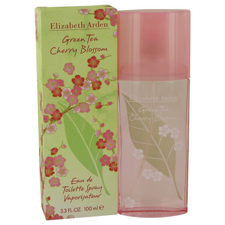 Green Tea Cherry Blossom Eau De Toilette Spray By Elizabeth Arden 3.3 oz Eau De