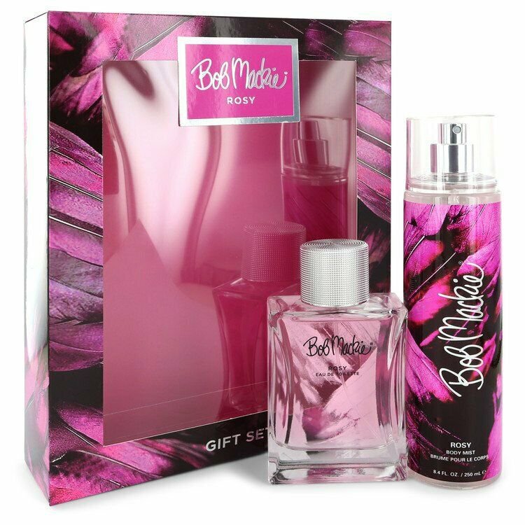 Bob Mackie Rosy Gift Set By Bob Mackie 3.4 oz. Eau De Toilette Spray + 8.4 oz Bo
