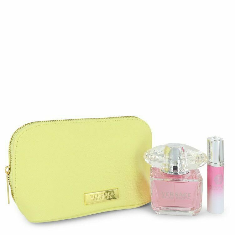 Bright Crystal by Versace Gift Set -- 3 oz Eau De Toilette Spray + 0.3 oz Mini E