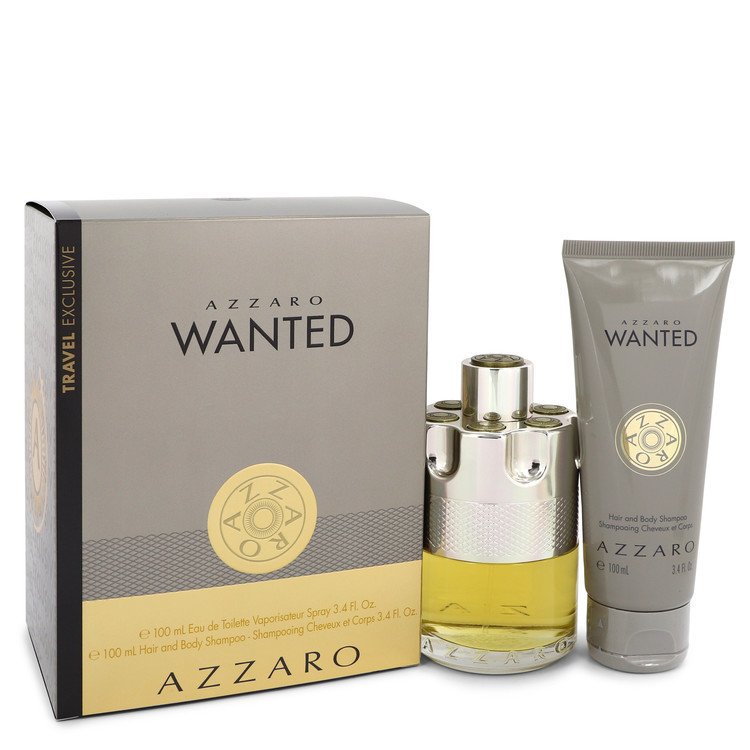 Azzaro Wanted by Azzaro Gift Set -- 3.4 oz Eau De Toilette Spray + 3.4 oz Shower