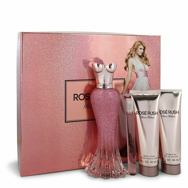 Paris Hilton Rose Rush by Paris Hilton Gift Set -- 3.4 oz Eau De Parfum Spray +