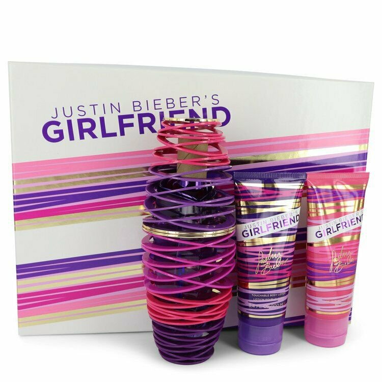 Girlfriend by Justin Bieber Gift Set -- 3.4 oz Eau De Parfum Spray + 3.4 oz Body