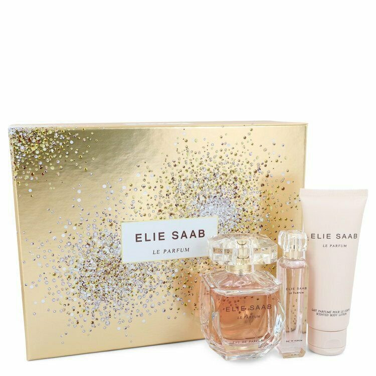 Le Parfum Elie Saab by Elie Saab Gift Set -- 3 oz Eau De Parfum Spray + .33 oz T