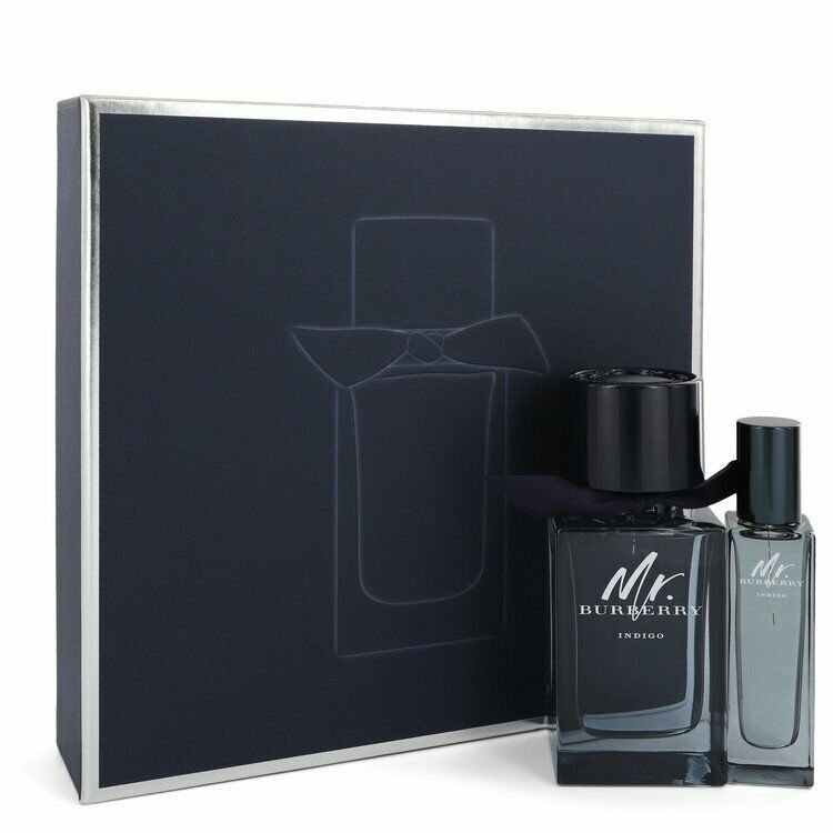 Mr Burberry Indigo by Burberry Gift Set -- 3.3 oz Eau De Toilette Spray + 1 oz E