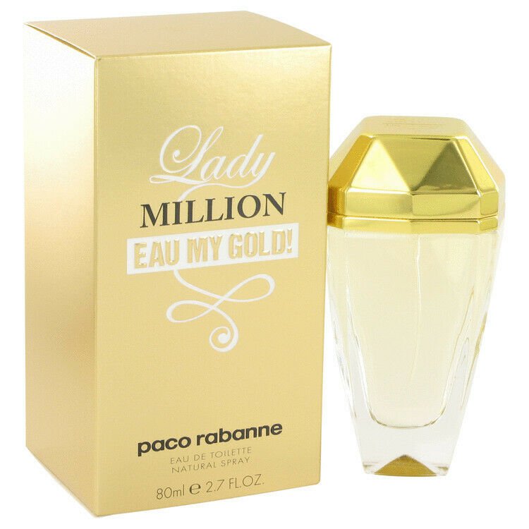 Lady Million Eau My Gold by Paco Rabanne Eau De Toilette Spray 2.7 oz