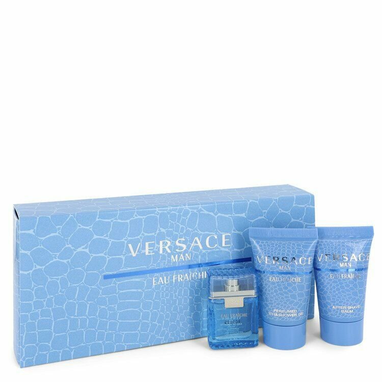 Versace Man by Versace Gift Set -- .17 oz Mini EDT (Eau De Fraiche) + 0.8 Shower