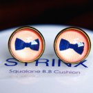 10mm Bow Earrings Glass Cabochon Earrings Blue Bow Tie Studs Earrings Glass Dome