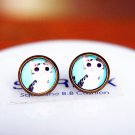 Cat Earrings Glass Dome Earring Cat Stud Earrings,Cat Post Earrings