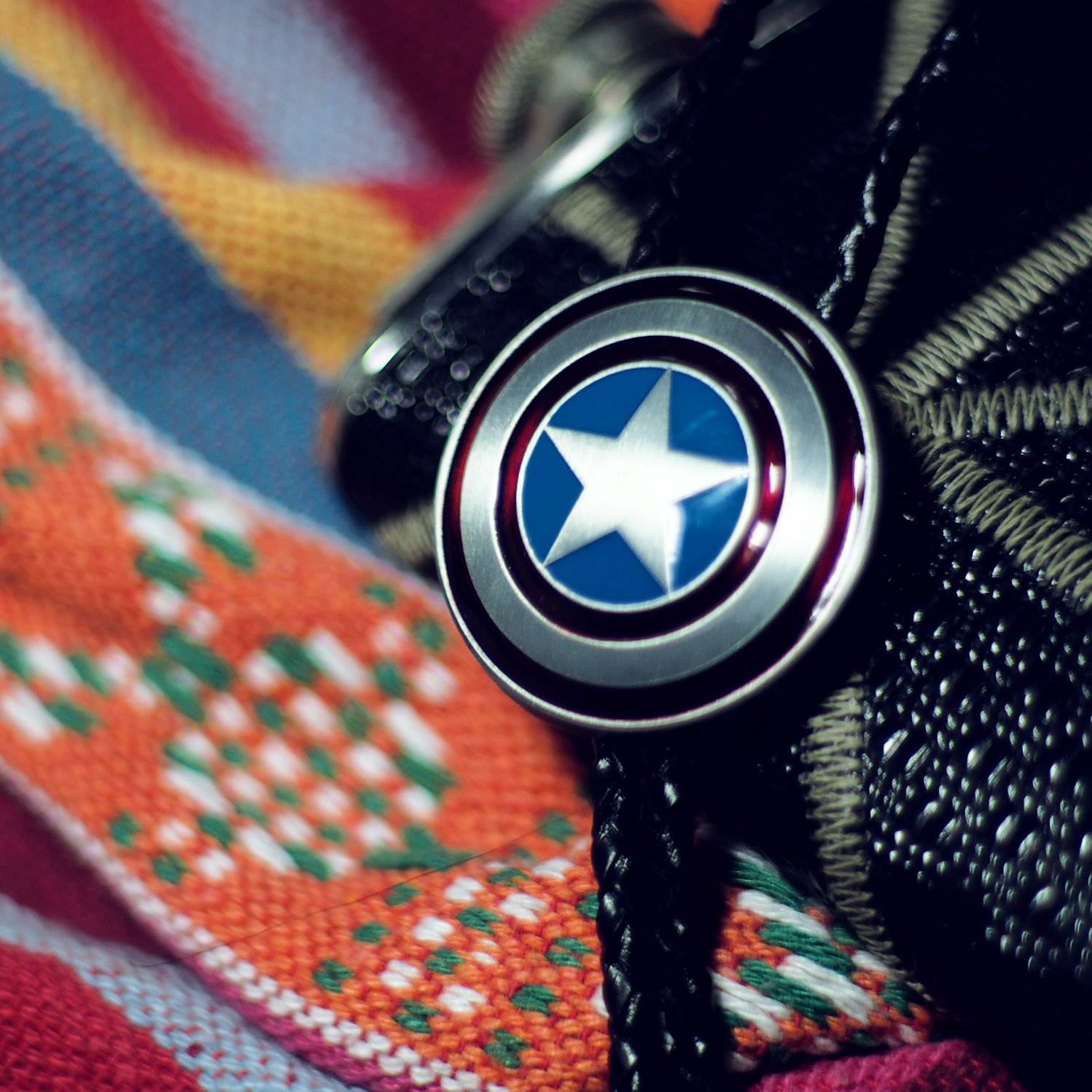 Captain America Necklace Bola Tie Vintaged Bolo Tie Totem Necklace - Cowboy Bolo Tie t03