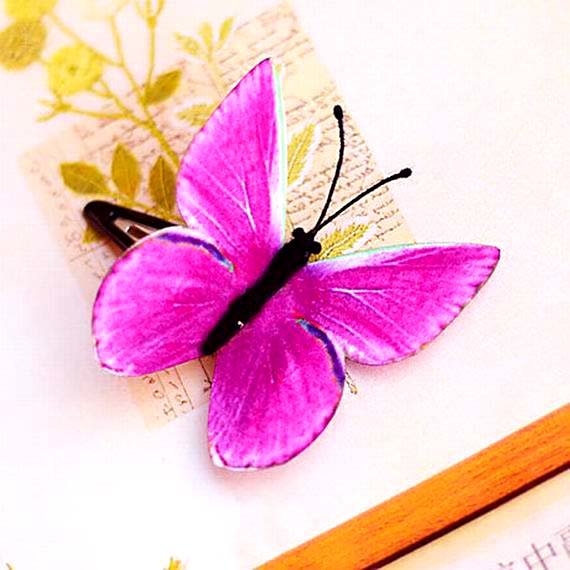 Butterfly Hair Clips Silk Butterfly Bobbypin Wedding Hairpin Hair Accessories (1 piece)