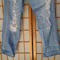 Vintage LEVIS 501 distressed destroyed 3 Button Fly cropped medium Wash Jeans -Size 27 -5 Pockets