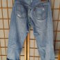 Vintage LEVIS 501 distressed destroyed 3 Button Fly cropped medium Wash Jeans -Size 27 -5 Pockets