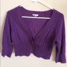 Forever21 speckled purple cropped cardigan