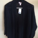 Forever 21 black dolman batwing long cardigan
