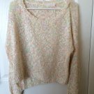 Baggy confetti cream knit sweater