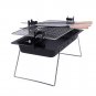 Black Camping Charcoal BBQ Grill Barbecue Grill with foldable legs