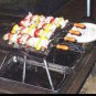 3pc’s Row U BBQ Roast Barbecue Needle Skewers Wooden Handle Stainless Steel Fork