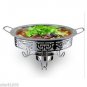 Outdoor Camping Portable Stainless Steel Broadside Ears Dry Pan Alcohol Stove