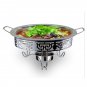 Outdoor Camping Portable Stainless Steel Broadside Ears Dry Pan Alcohol Stove