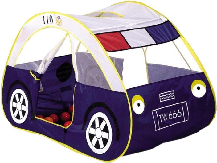 Child baby kids play tent large police car toy +50 balls game house beach tent
