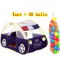 Child baby kids play tent large police car toy +50 balls game house beach tent