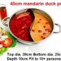 Size 40CM - Stainless Steel Pots Divided Duck Hot Pan Thick Stew Pot Serving Bowl