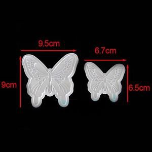2pcs Butterfly Stamp Embossed Stamp Fondant Tools Cake Decoration Shape
