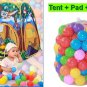 New PlayTent+Pad+50 Balls Kid Tent Children Forest Owl Play House For Boys&Girls