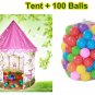 New TEEPEE Tent Garden Play House Baby Child Kids Tent  + 100 Marine Balls Gift
