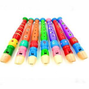 Wooden Flute Children 6 holes Kid Wind Instrument Piccolo Educational Toys Gift