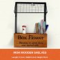 Wooden Box Flower Plants Wrought Iron Wall Hanging Letters Storage Boxes Shelf