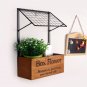 Wooden Box Flower Plants Wrought Iron Wall Hanging Letters Storage Boxes Shelf