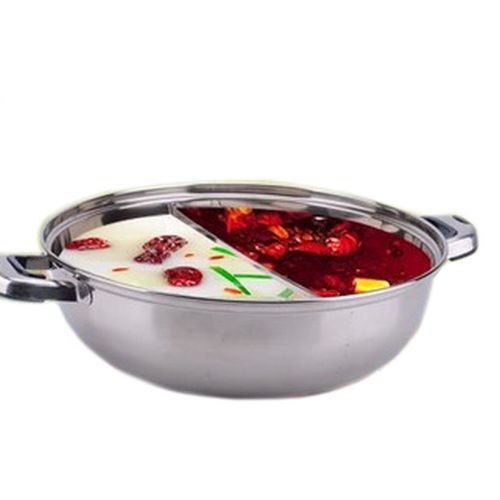 28CM 304 STAINLESS STEEL Pots Duck S Pan Thick Induction Gas Cookers + Lid