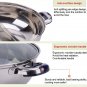 30CM 304 STAINLESS STEEL Pots Duck S Pan Thick Induction Gas Cookers + Lid