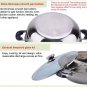 30CM 304 STAINLESS STEEL Pots Duck S Pan Thick Induction Gas Cookers + Lid