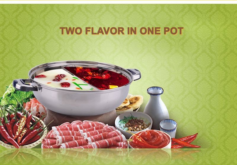 32CM 304 STAINLESS STEEL Pots Duck S Pan Thick Induction Gas Cookers + Lid
