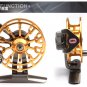 Ultra-Light Aluminum Alloy Metal Wheel Raft Fishing Tackle Front Drag Round Reel - Gold Color