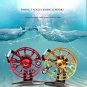 Ultra-Light Aluminum Alloy Metal Wheel Raft Fishing Tackle Front Drag Round Reel - Gold Color