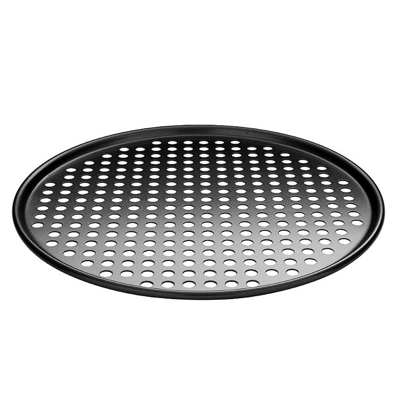 12" Round Pizza Crisper Seamless Rim Non-stick Mesh Hole Pizza Screen Baking Tray