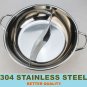 34 CM 304 STAINLESS STEEL Pot Mandarin Duck S-Pan Thick Cooker Pot Bowl