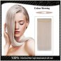 COLOR #60 Five Card Clip-on Hairpiece 120g High Temperature Wire Synthetic Straight Hair Extension