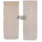 COLOR #60 Five Card Clip-on Hairpiece 120g High Temperature Wire Synthetic Straight Hair Extension