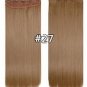 COLOR #27 Five Card Clip-on Hairpiece 120g High Temperature Wire Synthetic Straight Hair Extension