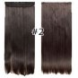 COLOR #2 Five Card Clip-on Hairpiece 120g High Temperature Wire Synthetic Straight Hair Extension
